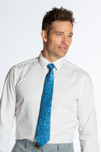 The Shoreline | Blue Floral Ultimate Pocket Tie - Shinesty
