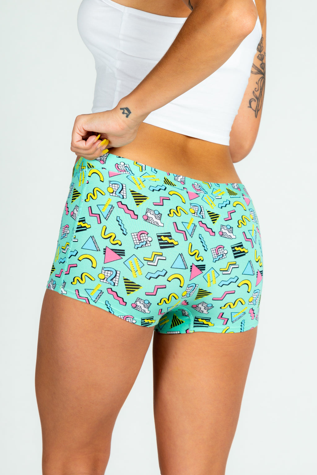 The Afternoon Arcade | Retro Geometric Modal Boyshort Underwear - Shinesty