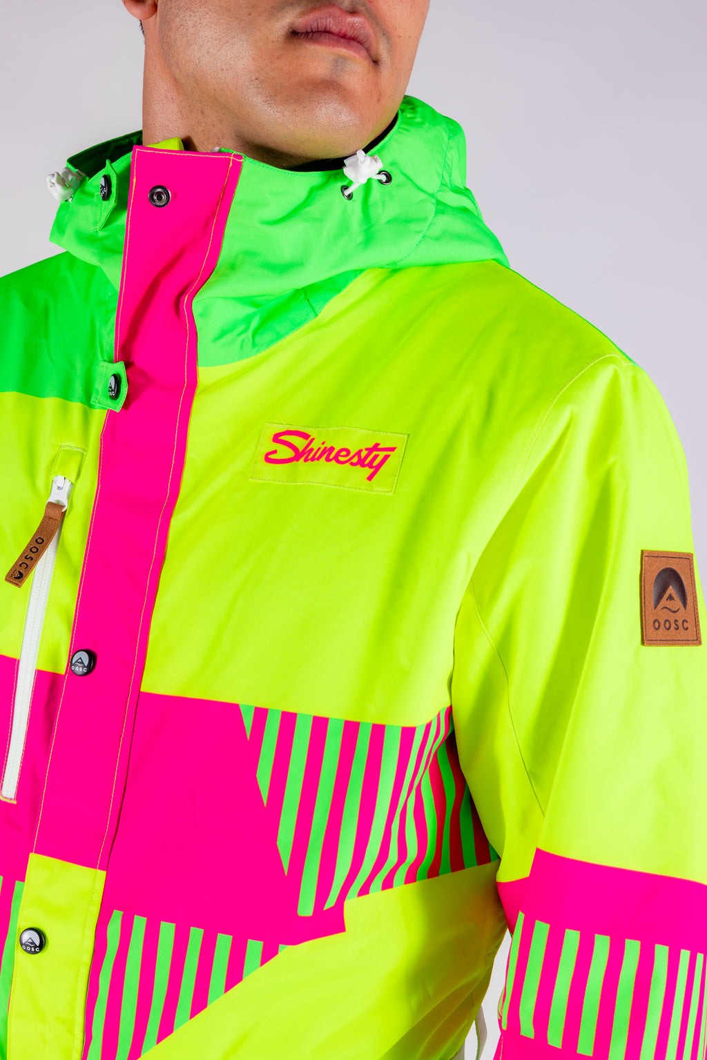 The Cat Track Fever | Mens Neon Yellow Retro Ski Suit - Shinesty