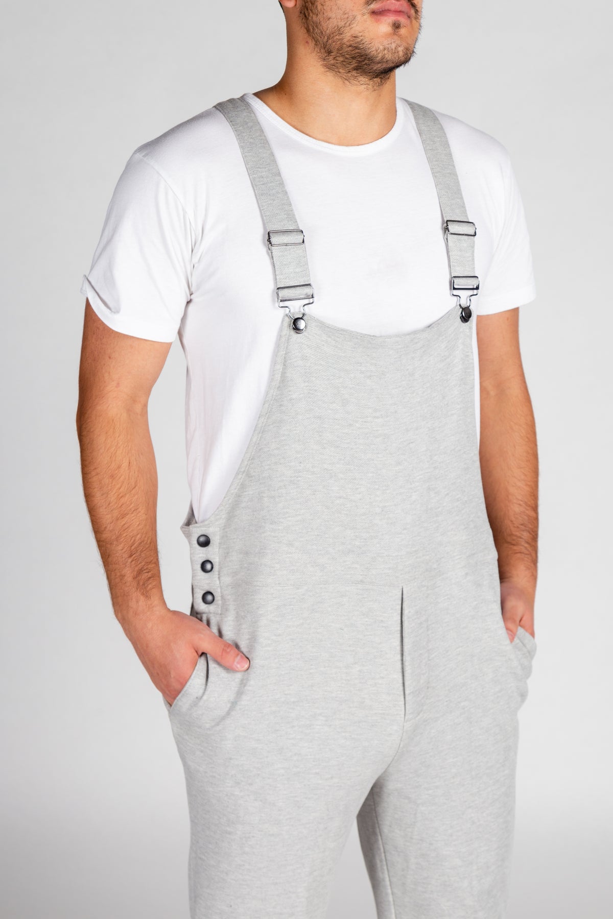 The Groutfit | Heather Grey Men's Pajamaralls® - Shinesty