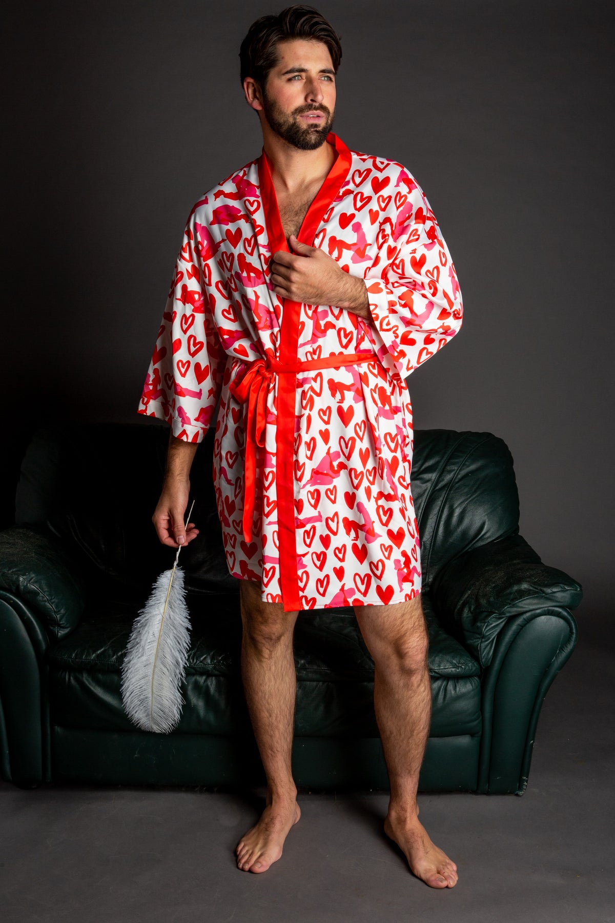 The Hot-Blooded Handbook | Valentines Day Party Kimono - Shinesty