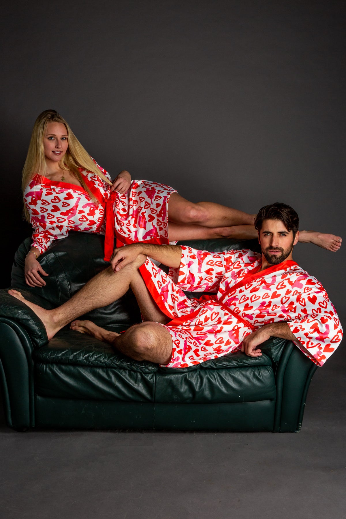 The Hot-Blooded Handbook | Ladies Valentine's Day Unisex Party Kimono - Shinesty