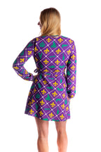 The Bourbon St. Special | Women's Mardi Gras Wrap Dress - Shinesty