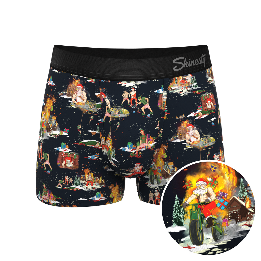 The 12 Slays of Christmas | Christmas Scene Ball Hammock® Pouch Trunks Underwear - Shinesty