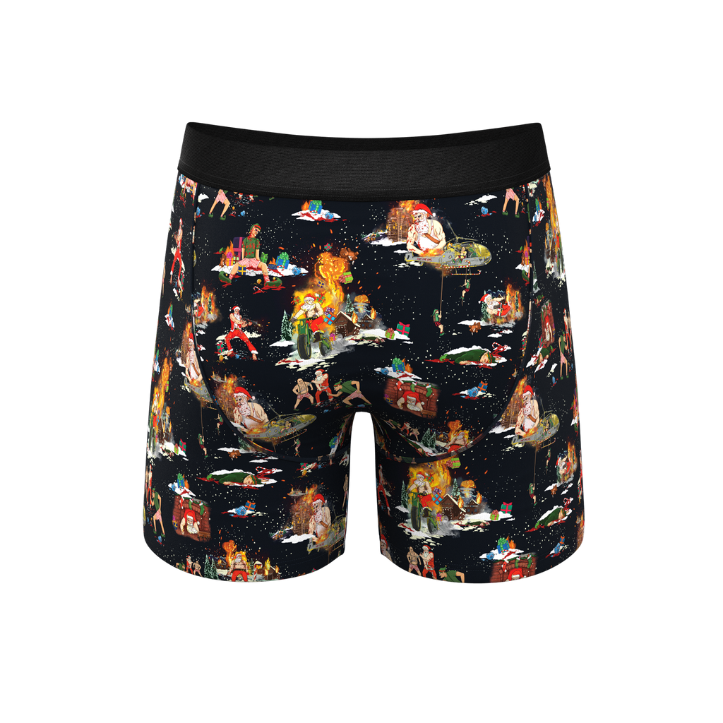 The 12 Slays of Christmas | Christmas Scene Ball Hammock® Pouch Underwear With Fly - Shinesty