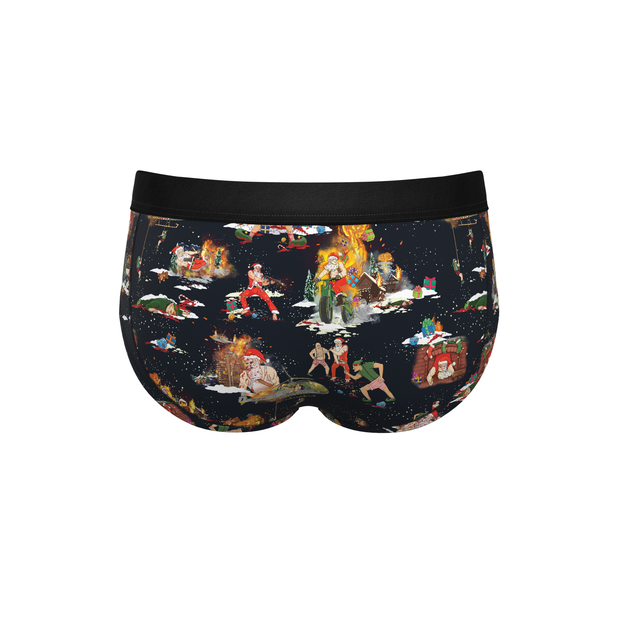 The 12 Slays of Christmas | Christmas Scene Ball Hammock® Pouch Underwear Briefs - Shinesty