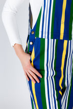 The Dubliner | Ladies Unisex Retro Striped Vintage Overalls - Shinesty