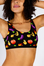 The Emoji After Party | Emoji Patterned Boob Hammock™ Reversible Bralette - Shinesty