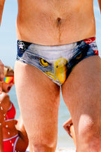 The Deciders | American Flag Eagle Swim Brief - Shinesty