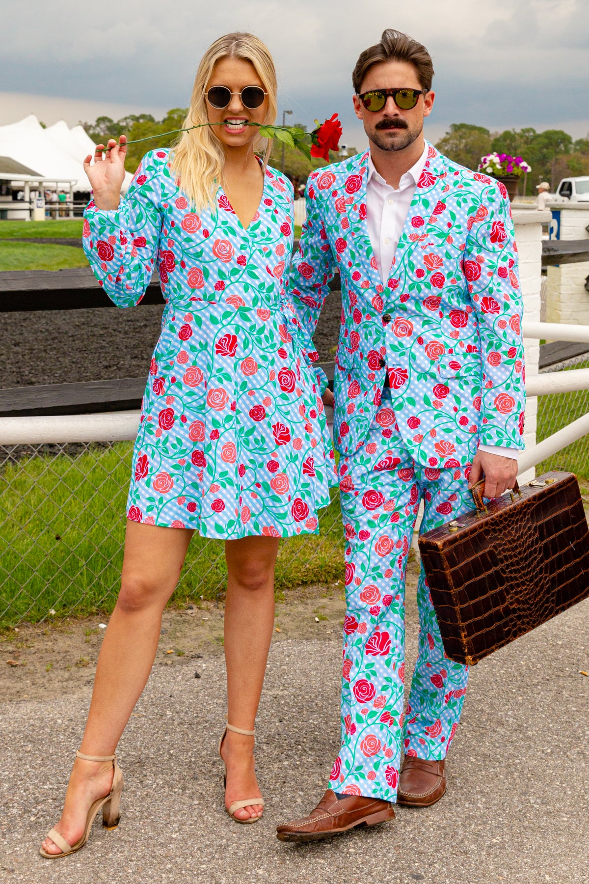 The Kentucky Fried Daily Double | Derby Roses Wrap Dress - Shinesty
