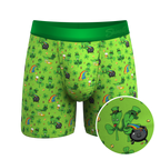 The 3 Leafs To The Wind | St Patricks Day Clovers Ball Hammock® Pouch Underwear - Shinesty