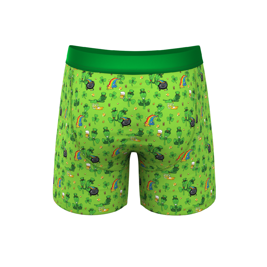 The 3 Leafs To The Wind | St Patricks Day Clovers Ball Hammock® Pouch Underwear - Shinesty