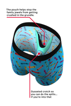 The 69 Pack | Crayon Print Ball Hammock® Pouch Underwear With Fly - Shinesty