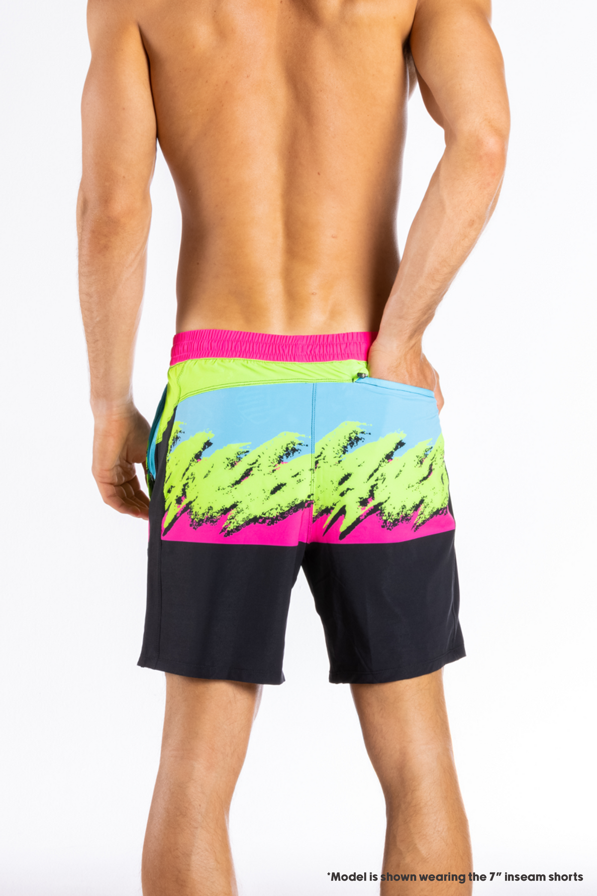 The Cherry Slushy | Neon Retro Ball Hammock® 7 Inch Athletic Shorts - Shinesty