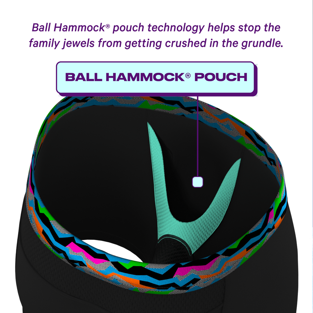 The 80s Called | Black and Neon paradICE™ Cooling Ball Hammock® Pouch Underwear - Shinesty
