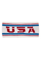 The Salt Lake | White USA Ski Headband - Shinesty