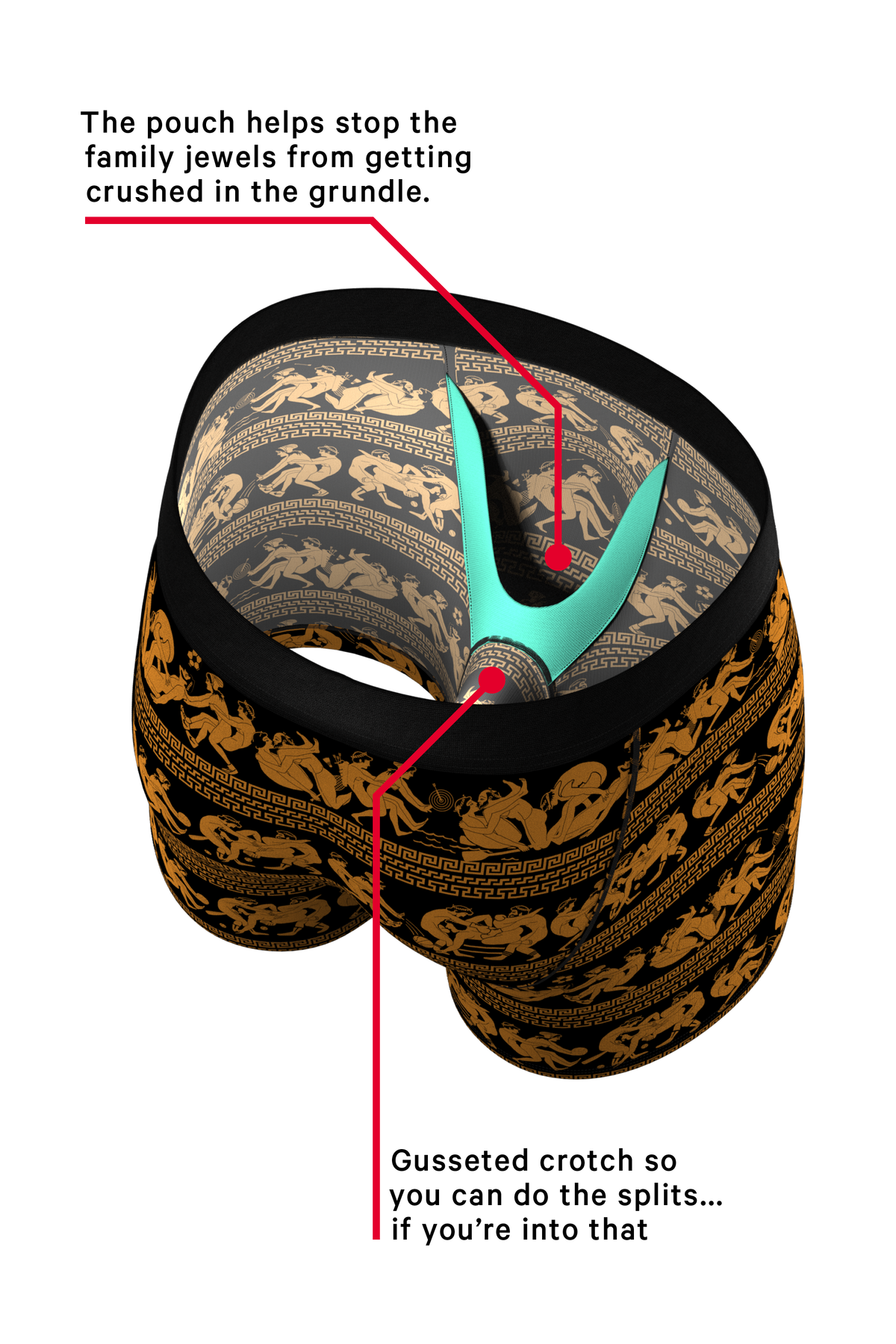 The Ancient Twister | Ancient Vase Ball Hammock® Pouch Underwear - Shinesty