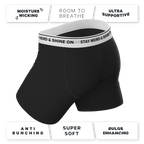 The Anthem | Black Shinesty Ball Hammock® Pouch Underwear With Fly - Shinesty