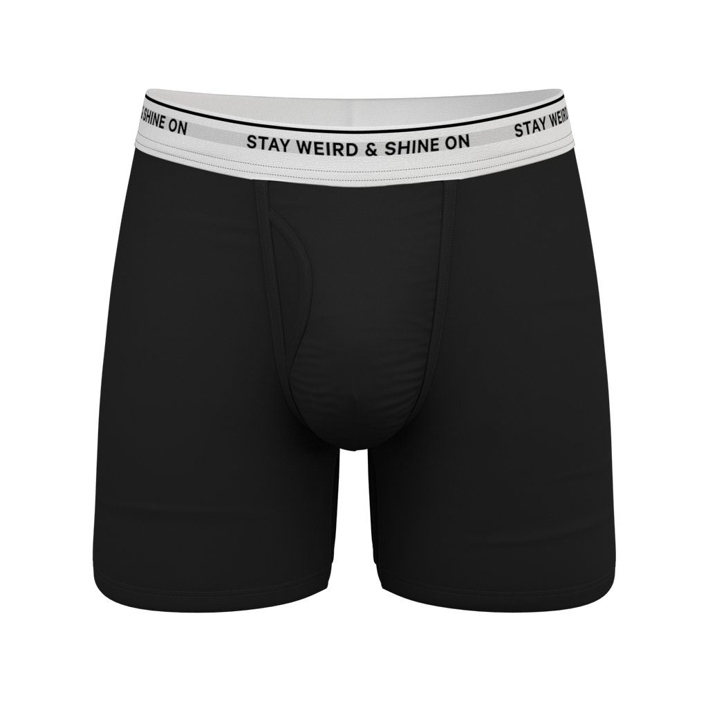 The Anthem | Black Shinesty Ball Hammock® Pouch Underwear With Fly - Shinesty
