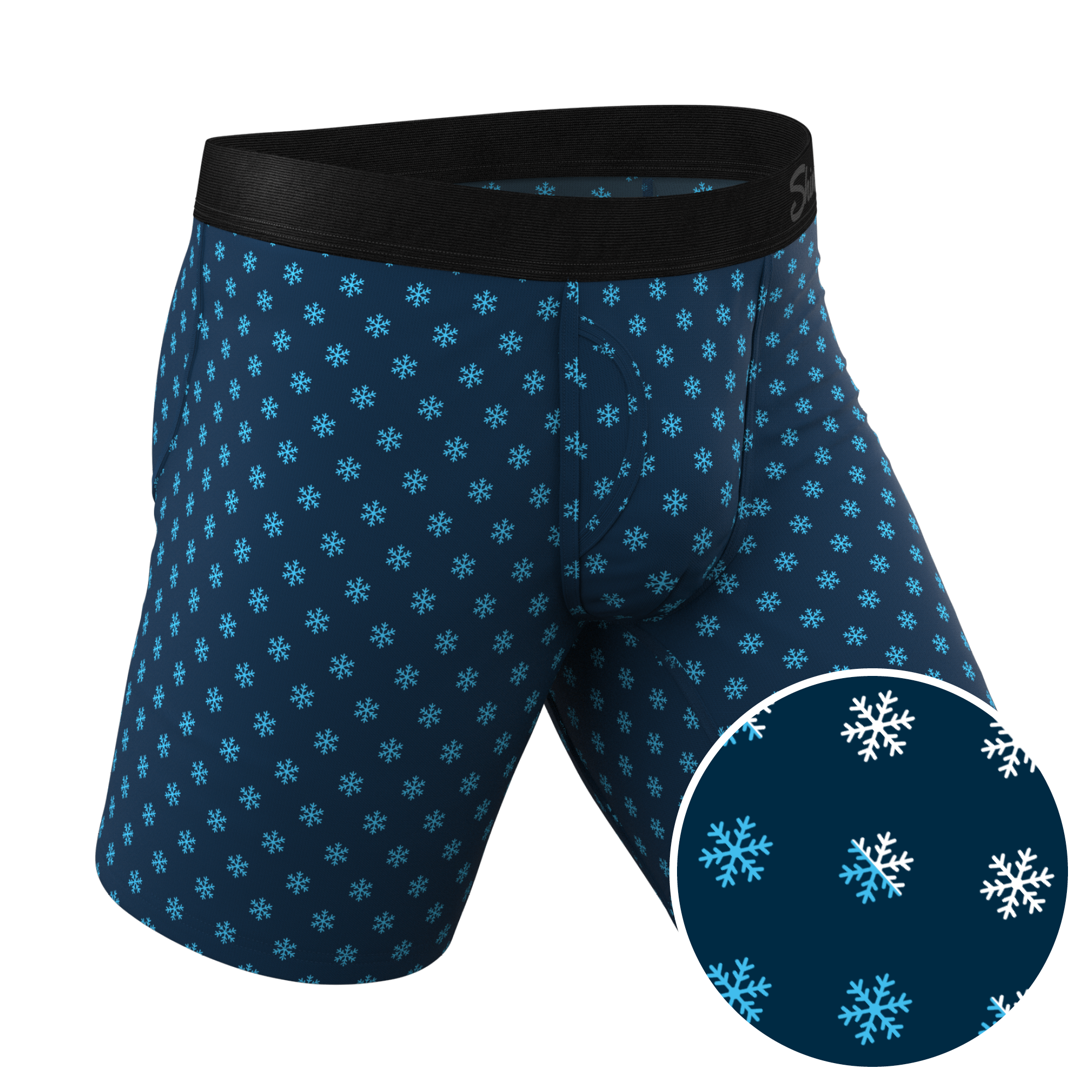 The Avalanche | Color Changing Snowflake Ball Hammock® Boxer - Long Leg - Shinesty