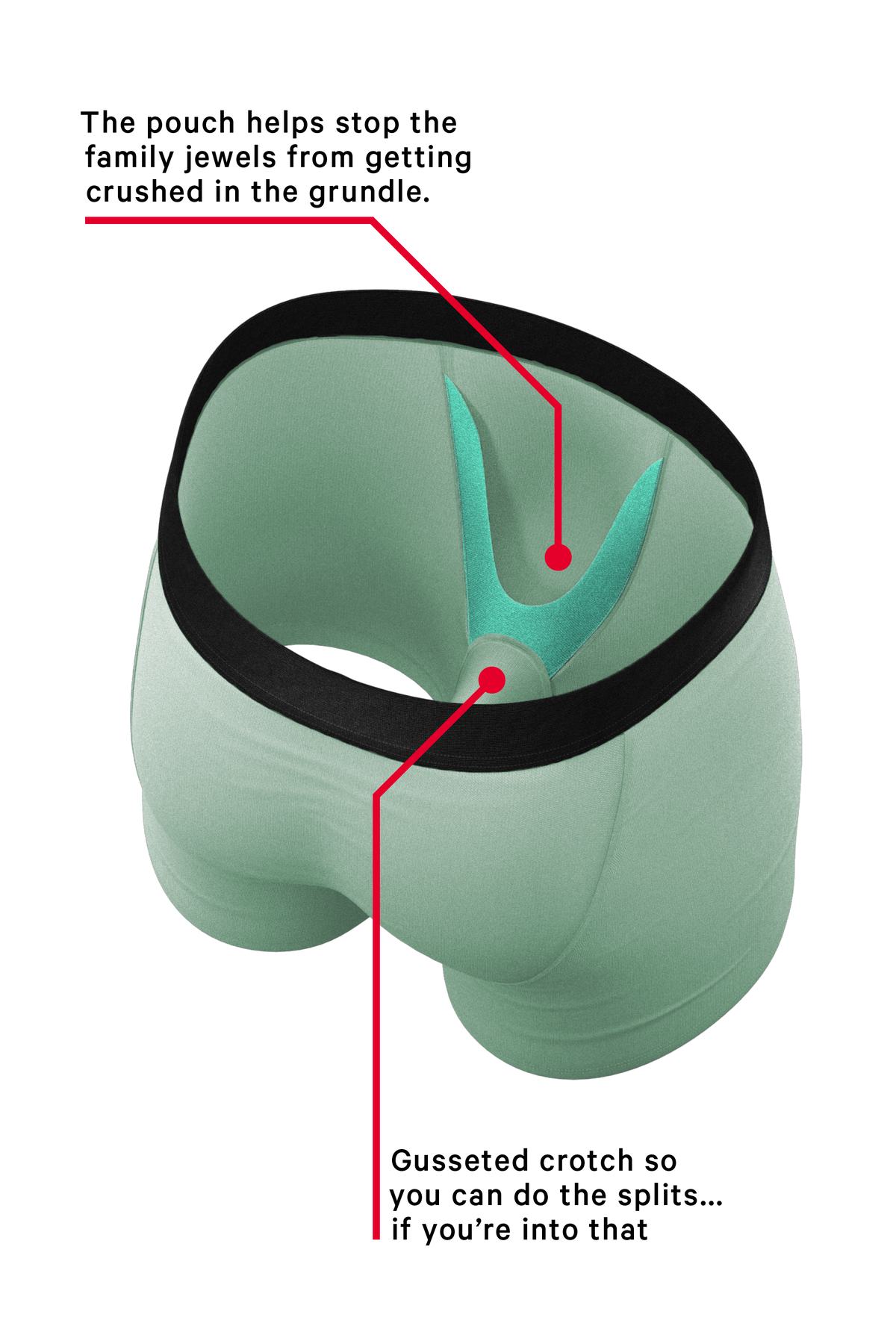 The Avocado Toast | Feldspar Green Ball Hammock® Pouch Underwear - Shinesty