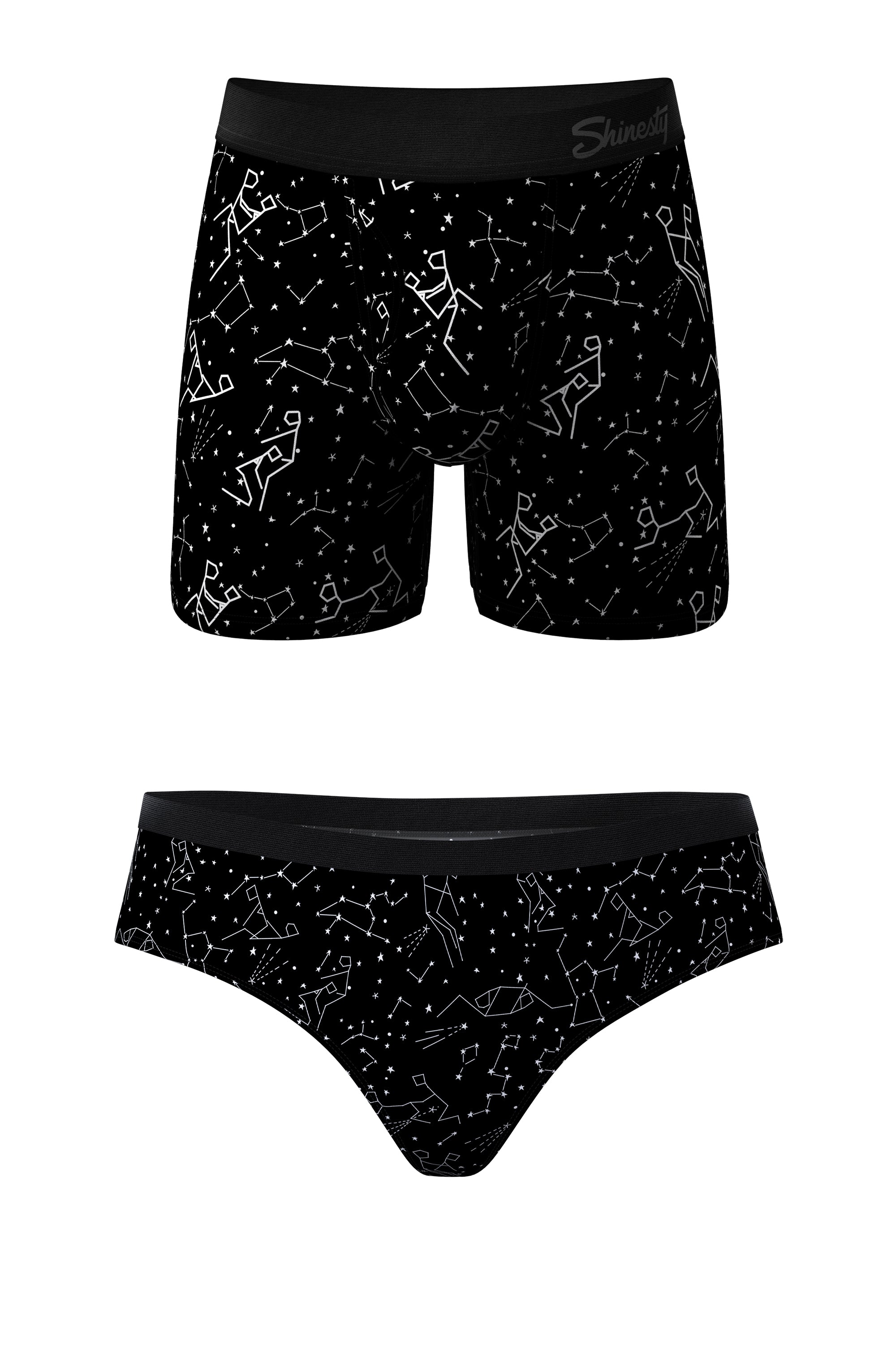 The Big Bang | Constellation Ball Hammock® Boxer With Fly and Cheeky Matching Underwear Pack - Shinesty