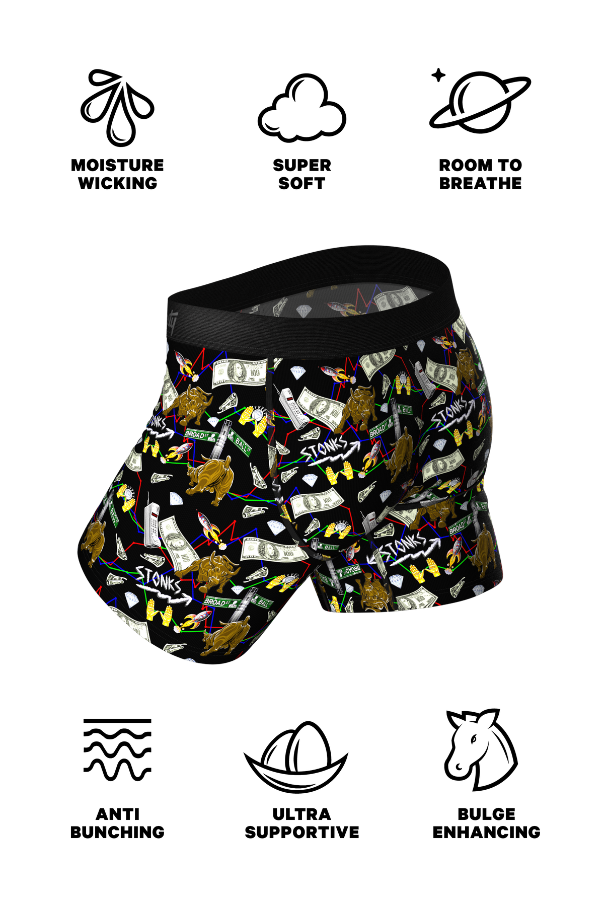 The Ball Street Bets | Wall Street Ball Hammock® Pouch Underwear - Shinesty