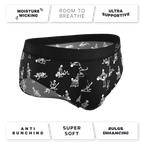The Bare Back Bones | Glow in the Dark Skeletons Ball Hammock® Pouch Underwear Briefs - Shinesty