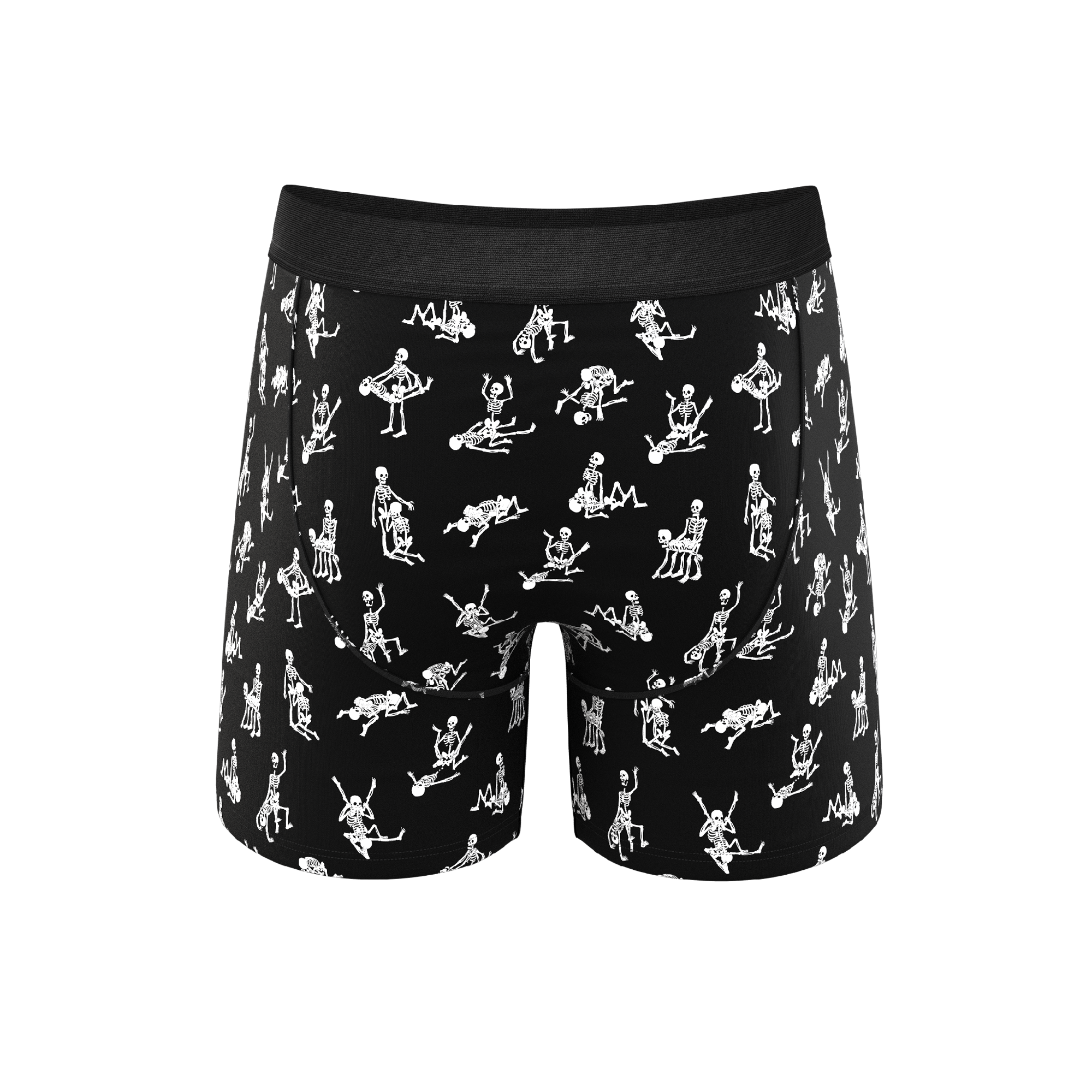 The Bare Back Bones | Glow in the Dark Skeletons Ball Hammock® Pouch Underwear With Fly - Shinesty