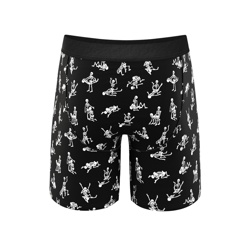 The Bare Back Bones | Glow in the Dark Skeletons Ball Hammock® Boxer - Long Leg - Shinesty