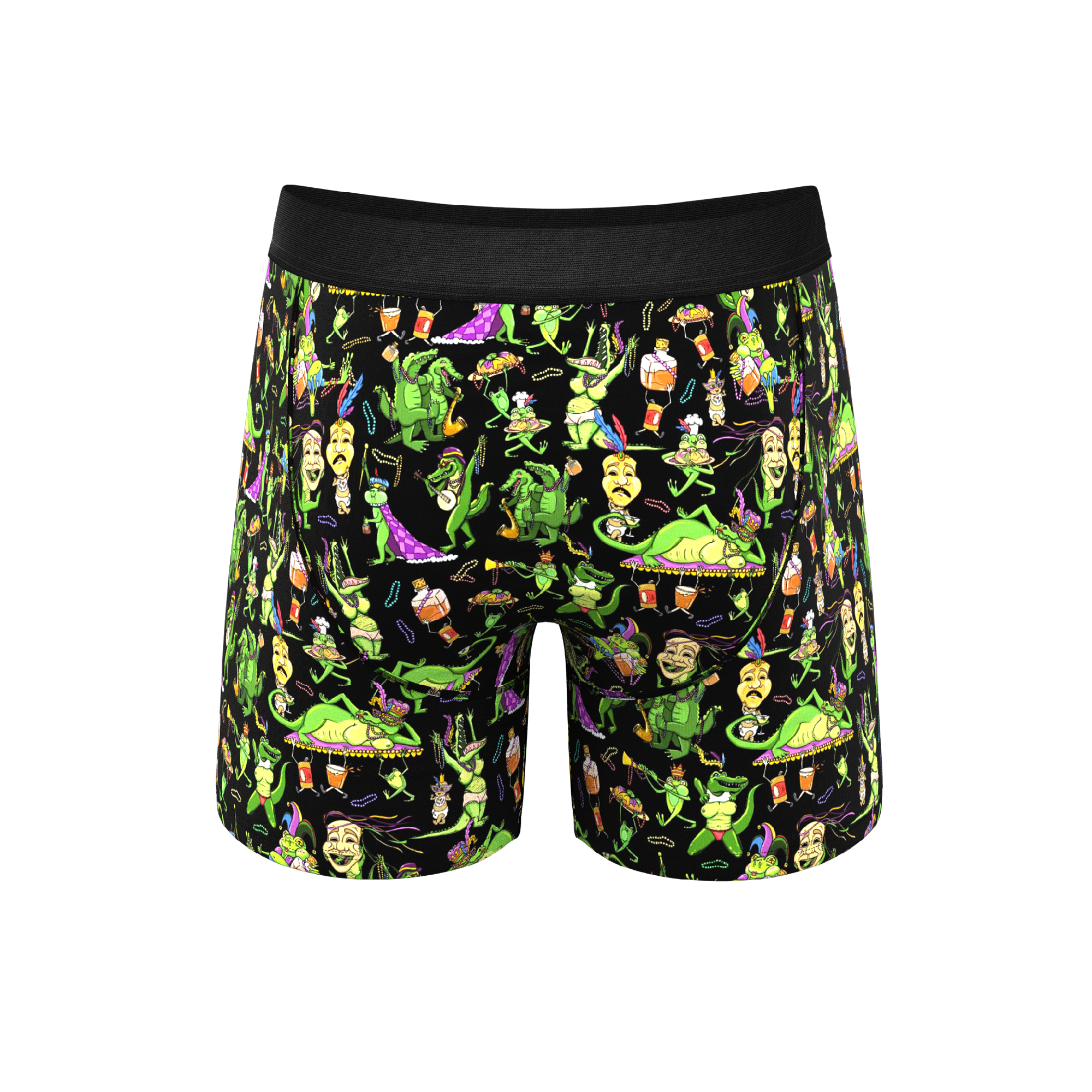 The Bead Hound | Mardi Gras Ball Hammock® Pouch Underwear with Fly - Shinesty
