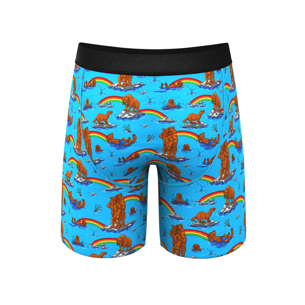 The Bear | Bear and Otter Rainbow Ball Hammock® Boxer - Long Leg - Shinesty