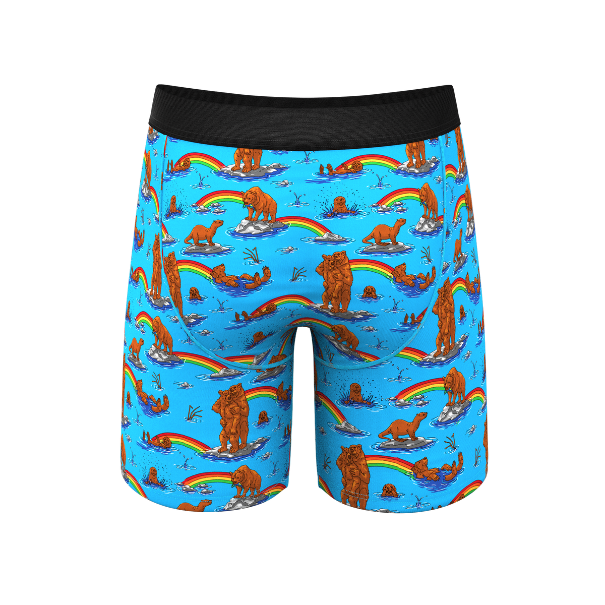 The Bear | Bear and Otter Rainbow Ball Hammock® Boxer - Long Leg - Shinesty