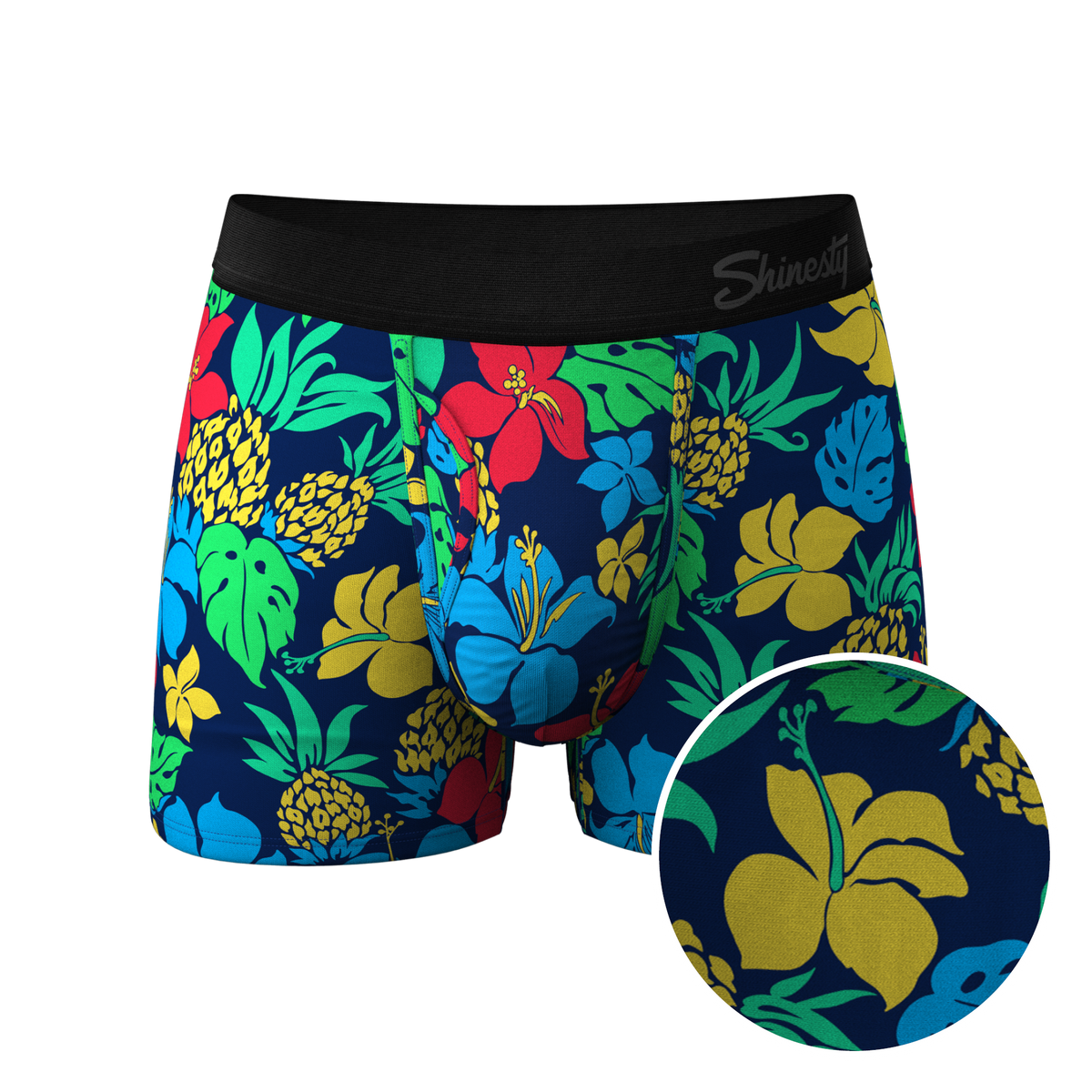 The Big Kahunas | Hawaiian Print Boxer Ball Hammock® Pouch Trunks Underwear - Shinesty