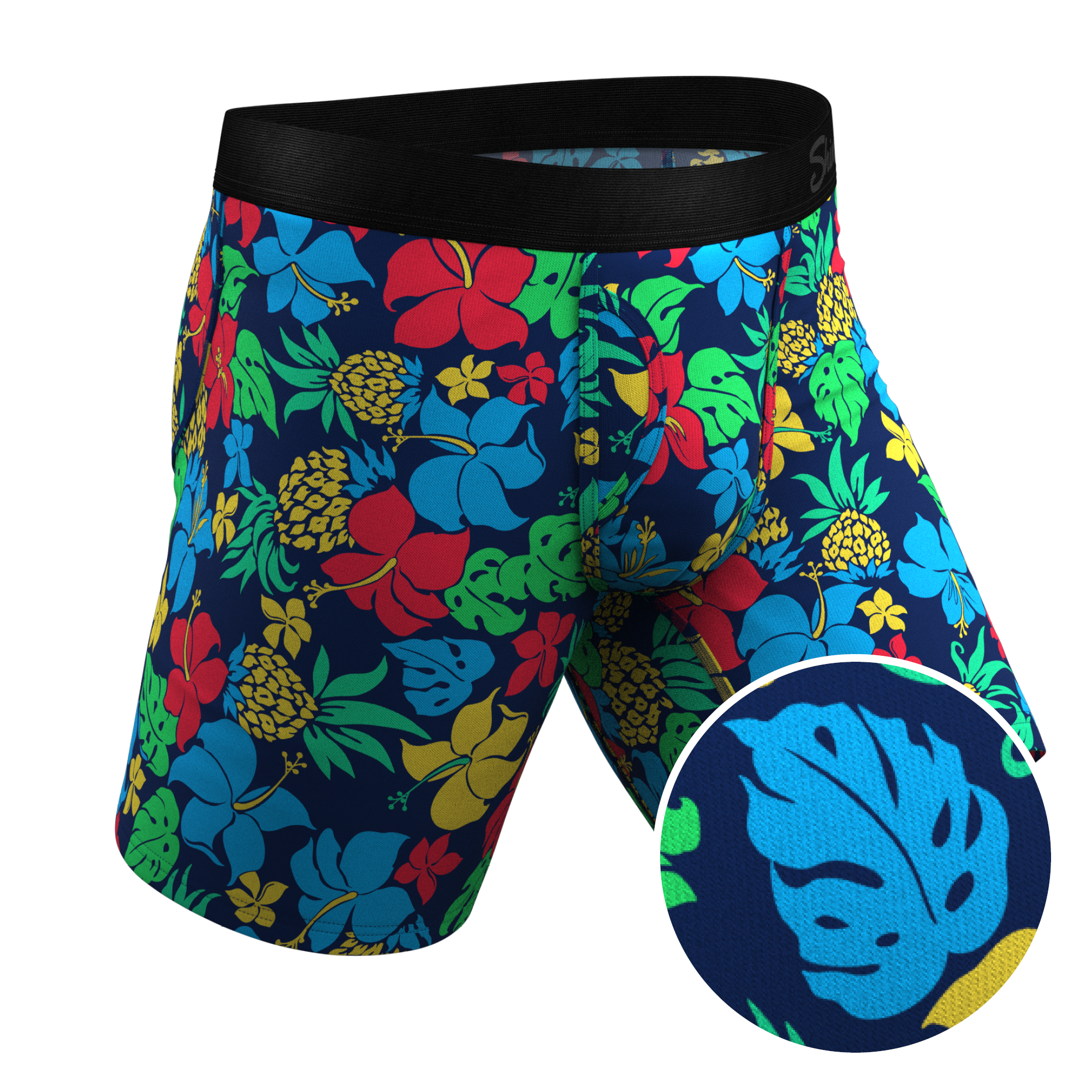 The Big Kahunas | Hawaiian Print Boxer Ball Hammock® Boxer - Long Leg - Shinesty
