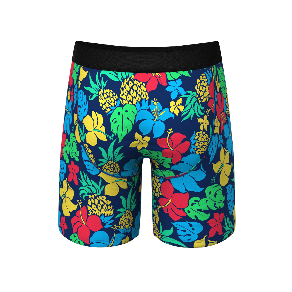 The Big Kahunas | Hawaiian Print Boxer Ball Hammock® Boxer - Long Leg - Shinesty