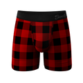 The Red & Black Lumberjack | Buffalo Check Ball Hammock® Pouch Underwear - Shinesty