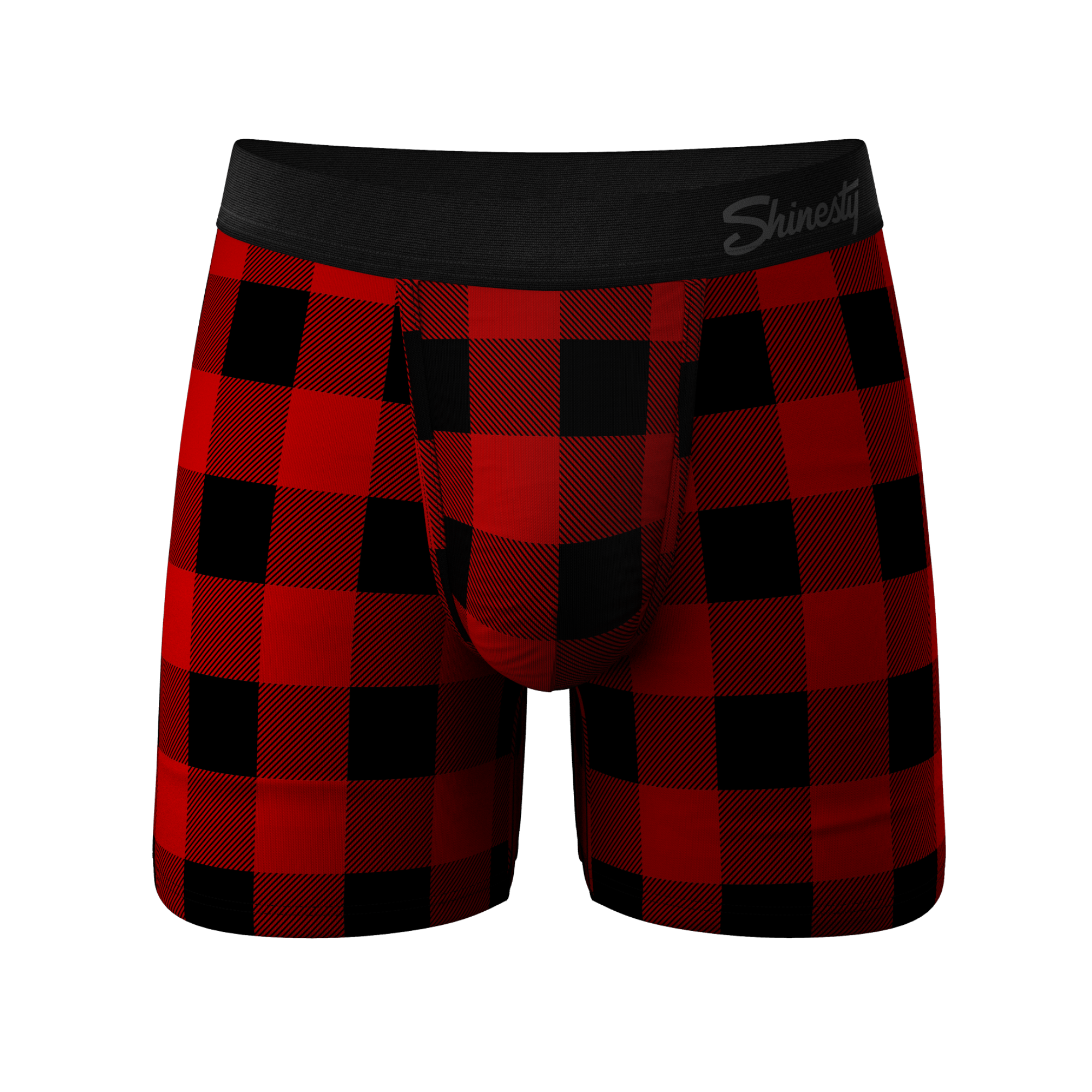 The Red & Black Lumberjack | Buffalo Check Ball Hammock® Pouch Underwear - Shinesty