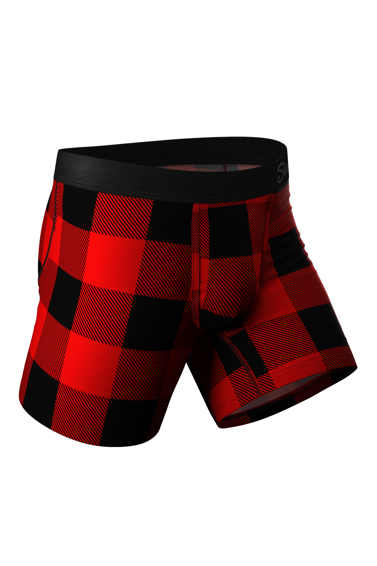 The Red & Black Lumberjack | Buffalo Check Ball Hammock® Pouch Underwear - Shinesty