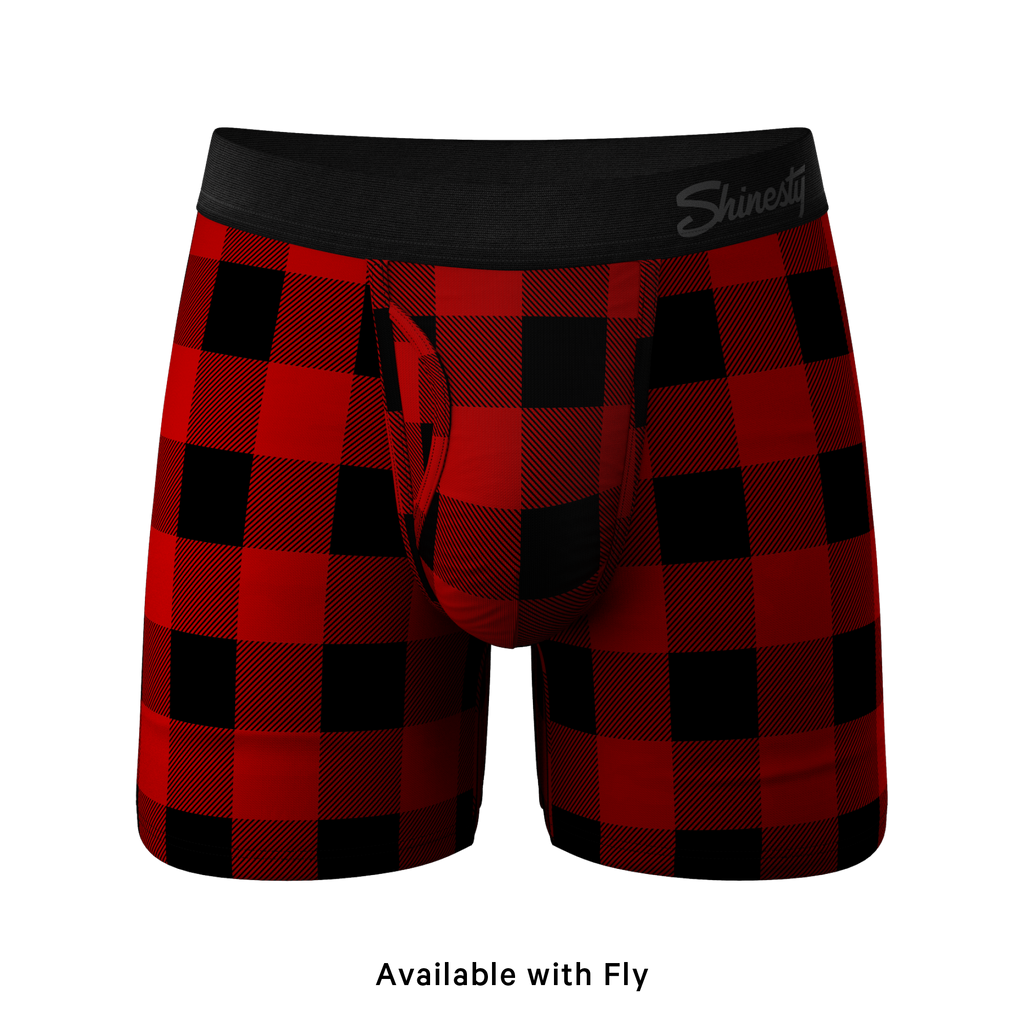 The Red & Black Lumberjack | Buffalo Check Ball Hammock® Pouch Underwear - Shinesty