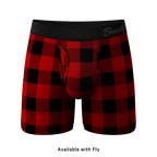 The Red & Black Lumberjack | Buffalo Check Ball Hammock® Pouch Underwear - Shinesty