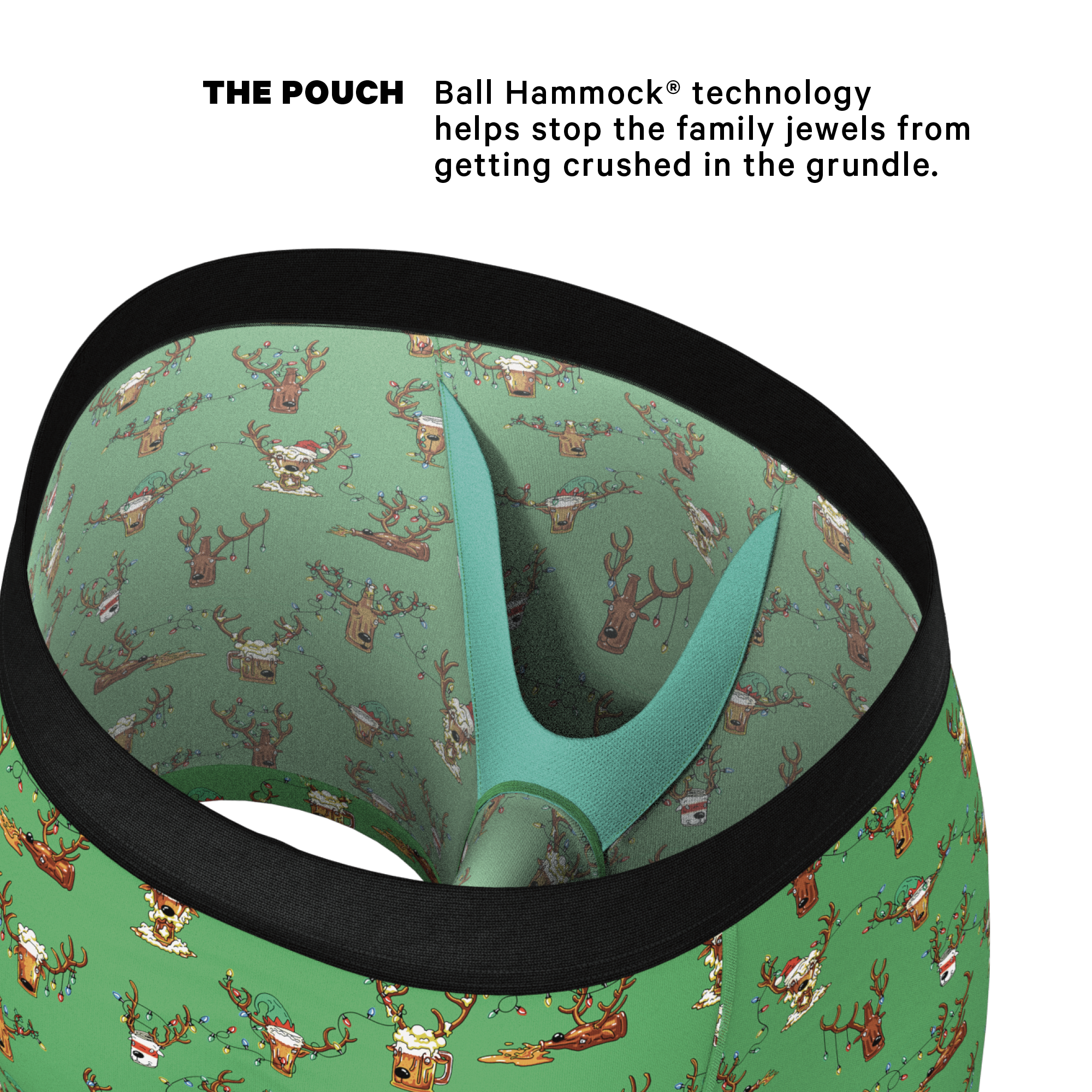 The Blitzened | Reindeer Beer Ball Hammock® Pouch Underwear - Shinesty