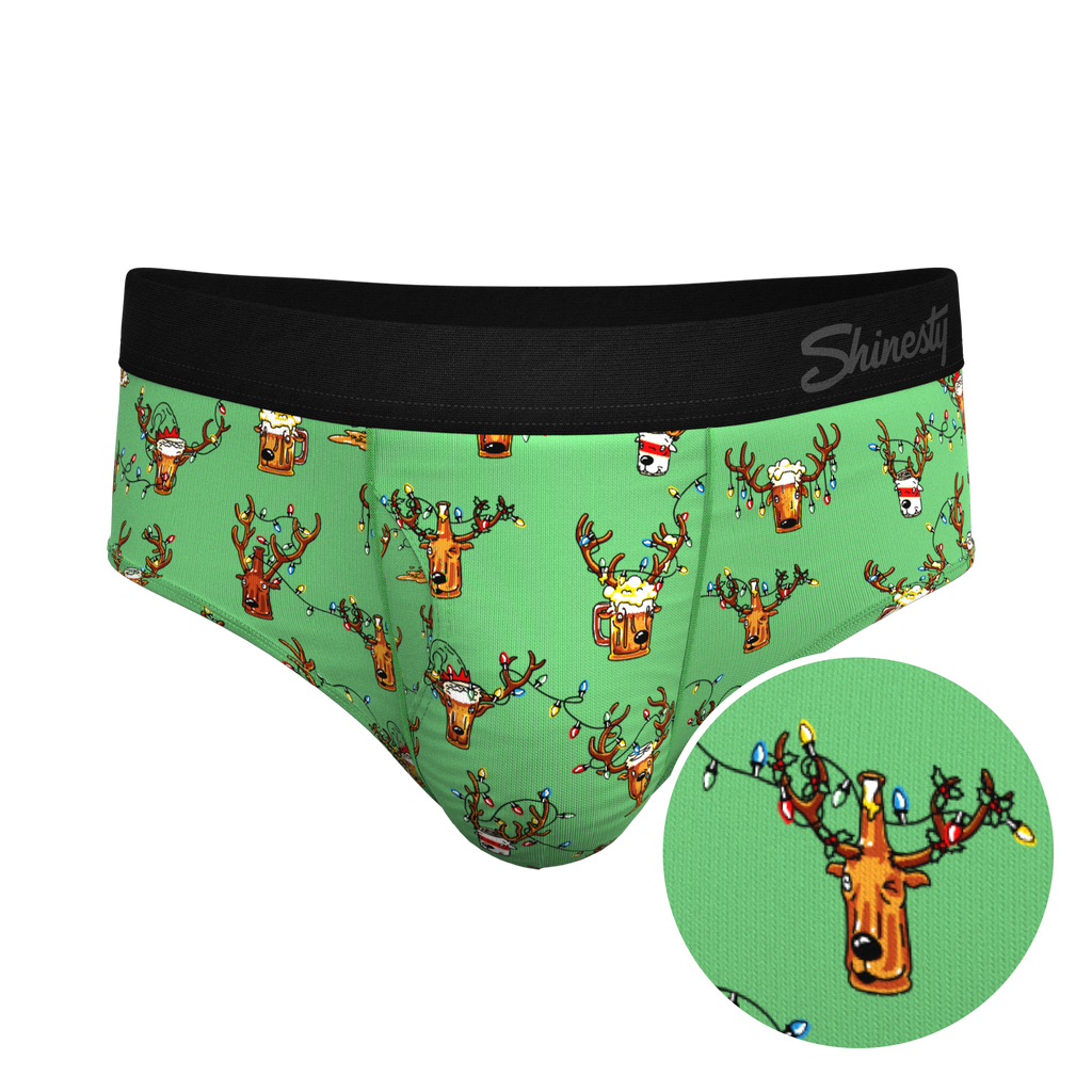 The Blitzened | Reindeer Beer Ball Hammock® Pouch Underwear Briefs - Shinesty