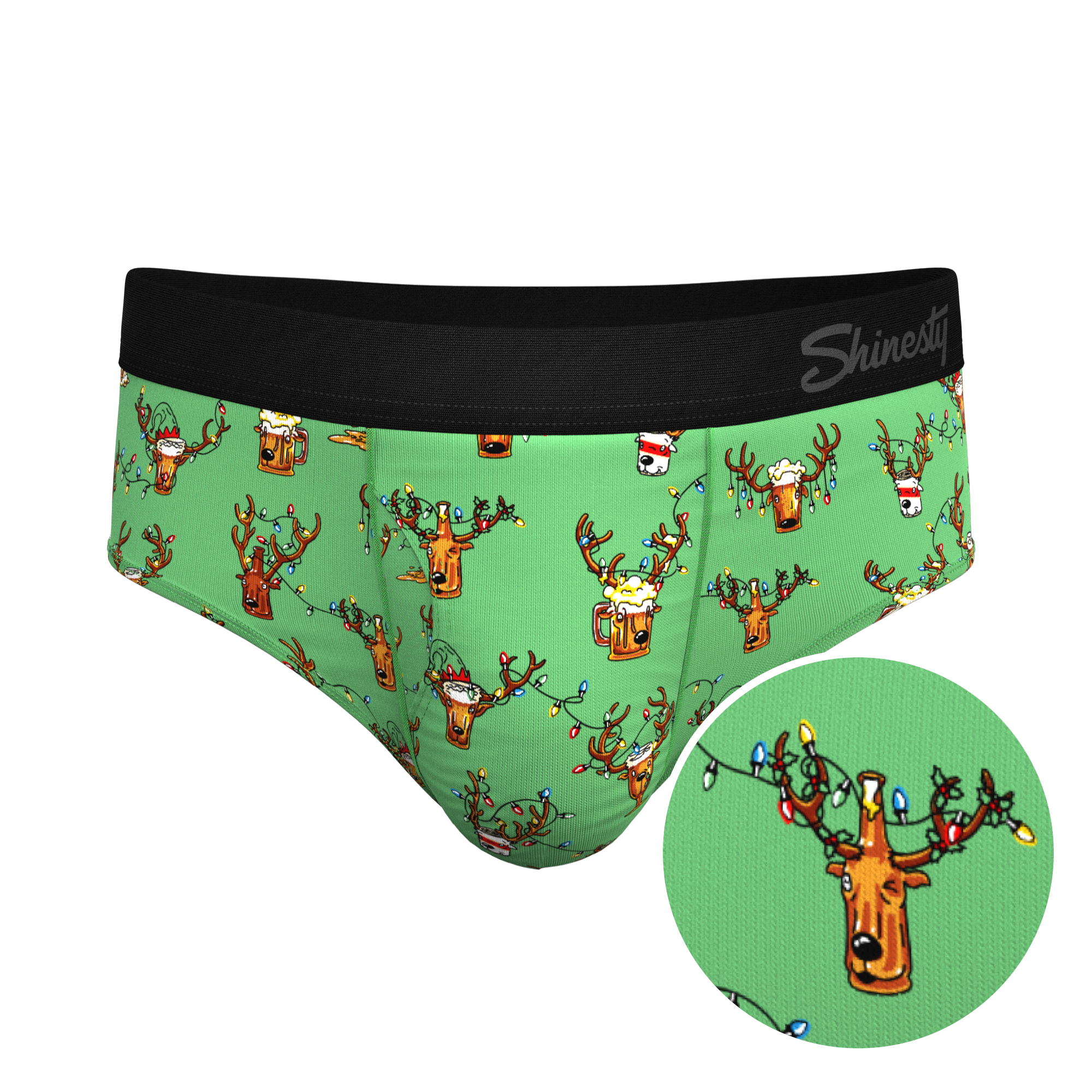 The Blitzened | Reindeer Beer Ball Hammock® Pouch Underwear Briefs - Shinesty