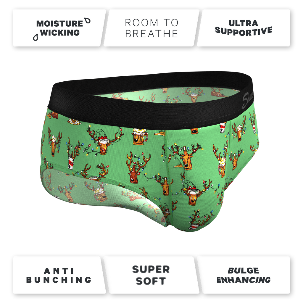 The Blitzened | Reindeer Beer Ball Hammock® Pouch Underwear Briefs - Shinesty