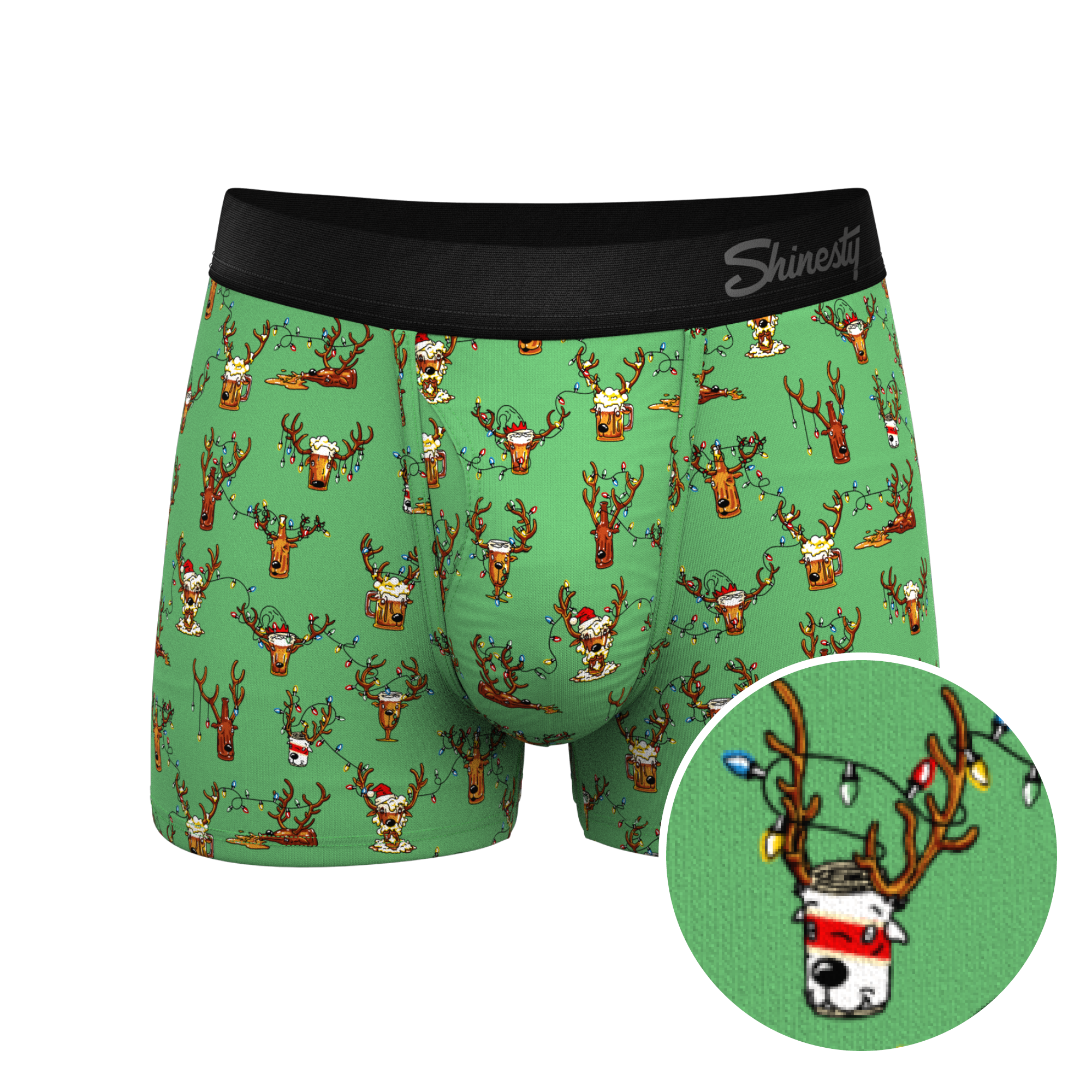 The Blitzened | Reindeer Beer Ball Hammock® Pouch Trunks Underwear - Shinesty