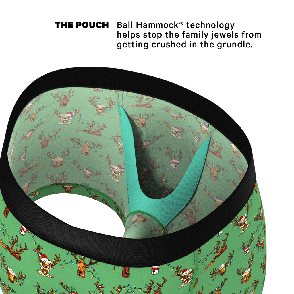 The Blitzened | Reindeer Beer Ball Hammock® Pouch Trunks Underwear - Shinesty