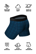 The Blue Planet | Blue Space Dye Ball Hammock® Pouch Underwear With Fly - Shinesty