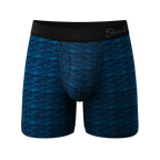The Blue Planet | Blue Space Dye Ball Hammock® Pouch Underwear With Fly - Shinesty