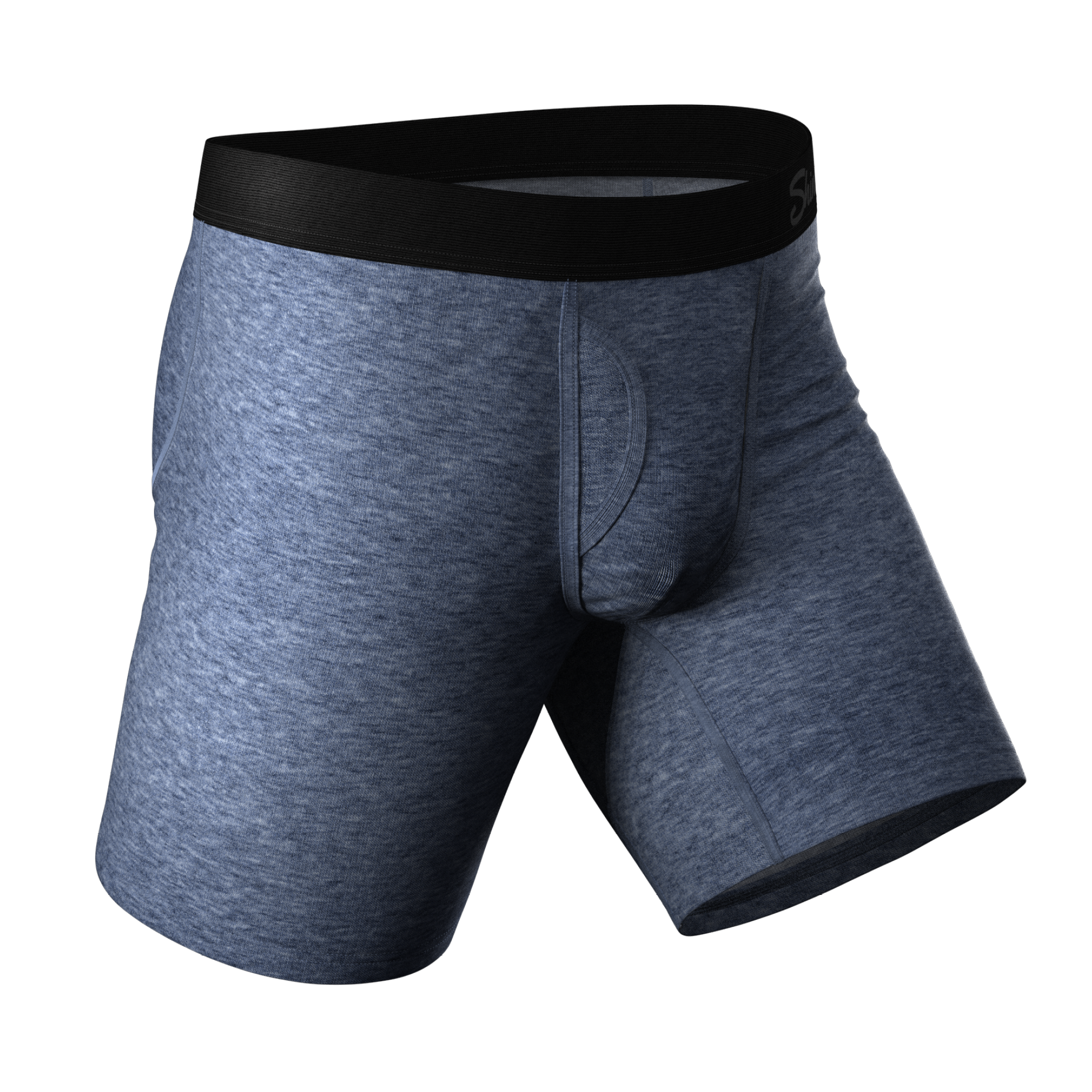 The Blueberry | Blue Heather Ball Hammock® Boxer - Long Leg - Shinesty